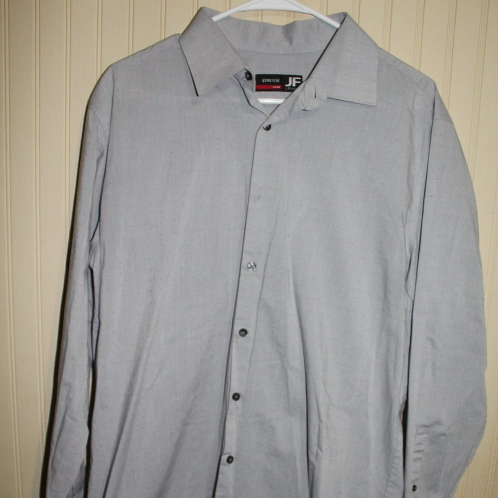 JF J. Ferrar Men's Dress Shirt, Sz. L Slim Fit